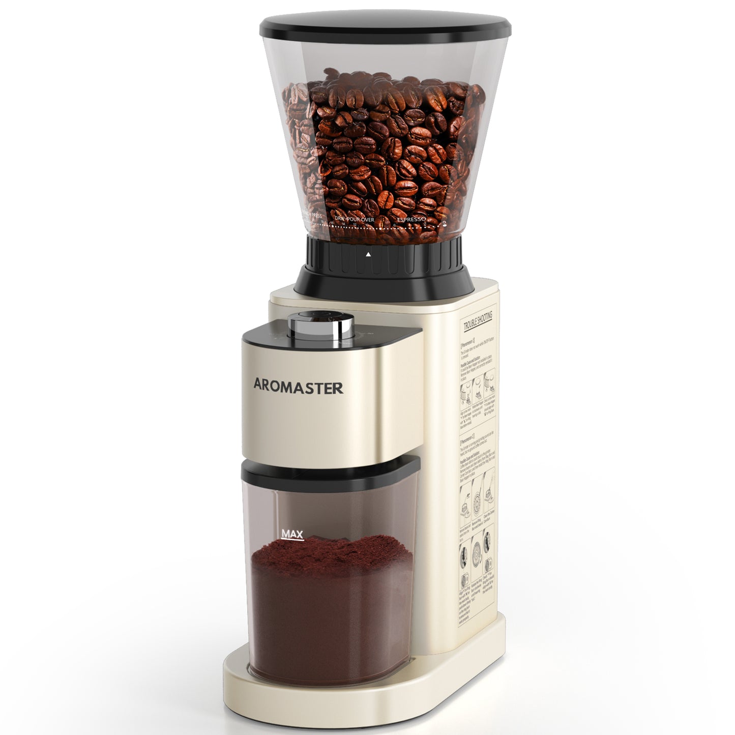Aromaster Burr Coffee Grinder,Electric Coffee Bean Grinder with 24 Grind Settings