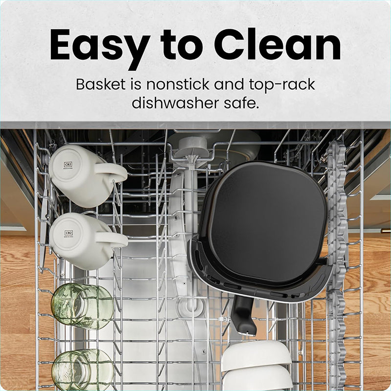 Sencre 2 Qt Mini Air Fryer – Digital Space-Saving Compact Air Fryer with Nonstick and Dishwasher Safe Basket, Quick & Easy Meals in Minutes, Features Digital Timer and Shake Reminder – Black