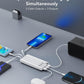 BeeFlavor Portable Charger with Built in Cables, Portable Charger with Cords Wires Slim 10000mAh Travel Battery Pack 6 Outputs 3 Inputs 3A Fast Charging Power Bank for Samsung Google Pixel LG Moto iPhone iPad
