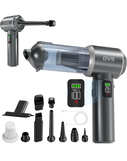 DVS 4-in-1 Car Vacuum Cleaner Portable Cordless Dust Remover 20,000 Pa Brushless Motor Powerful Handheld Wireless Charging Vacuum Cleaner LED Light