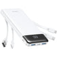 BeeFlavor Portable Charger with Built in Cables, Portable Charger with Cords Wires Slim 10000mAh Travel Battery Pack 6 Outputs 3 Inputs 3A Fast Charging Power Bank for Samsung Google Pixel LG Moto iPhone iPad