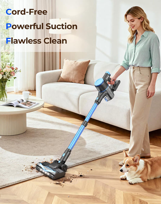 DVS Cordless Vacuum Cleaner, Lightweight Stick Vacuum with Powerful Suction