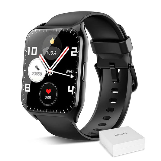 letsfit Smart Watch for Men Women(Answer/Make Calls), 1.85" HD Touch Screen Fitness Watch with Sleep Heart Rate Monitor