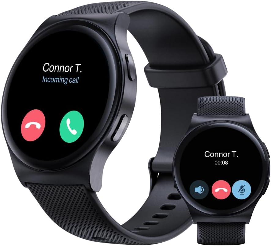 BeeFlavor Moto Watch 120 - Premium Bluetooth Smartwatch with AMOLED Display, 10-Day Battery, Heart Rate & SpO2 Tracking, Fitness & Health Monitoring, Compatible with Android and iPhone - Phantom Black