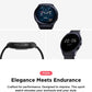 BeeFlavor Moto Watch 120 - Premium Bluetooth Smartwatch with AMOLED Display, 10-Day Battery, Heart Rate & SpO2 Tracking, Fitness & Health Monitoring, Compatible with Android and iPhone - Phantom Black