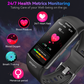 Beelicious Smart+ Fitness Smart Watch with 24/7 Heart Rate & Wellness Tracking, Blood Oxygen, Sleep Monitor, 120+ Sports Modes, Activity Tracker, IP68 Waterproof for Android & iPhone, Women & Men