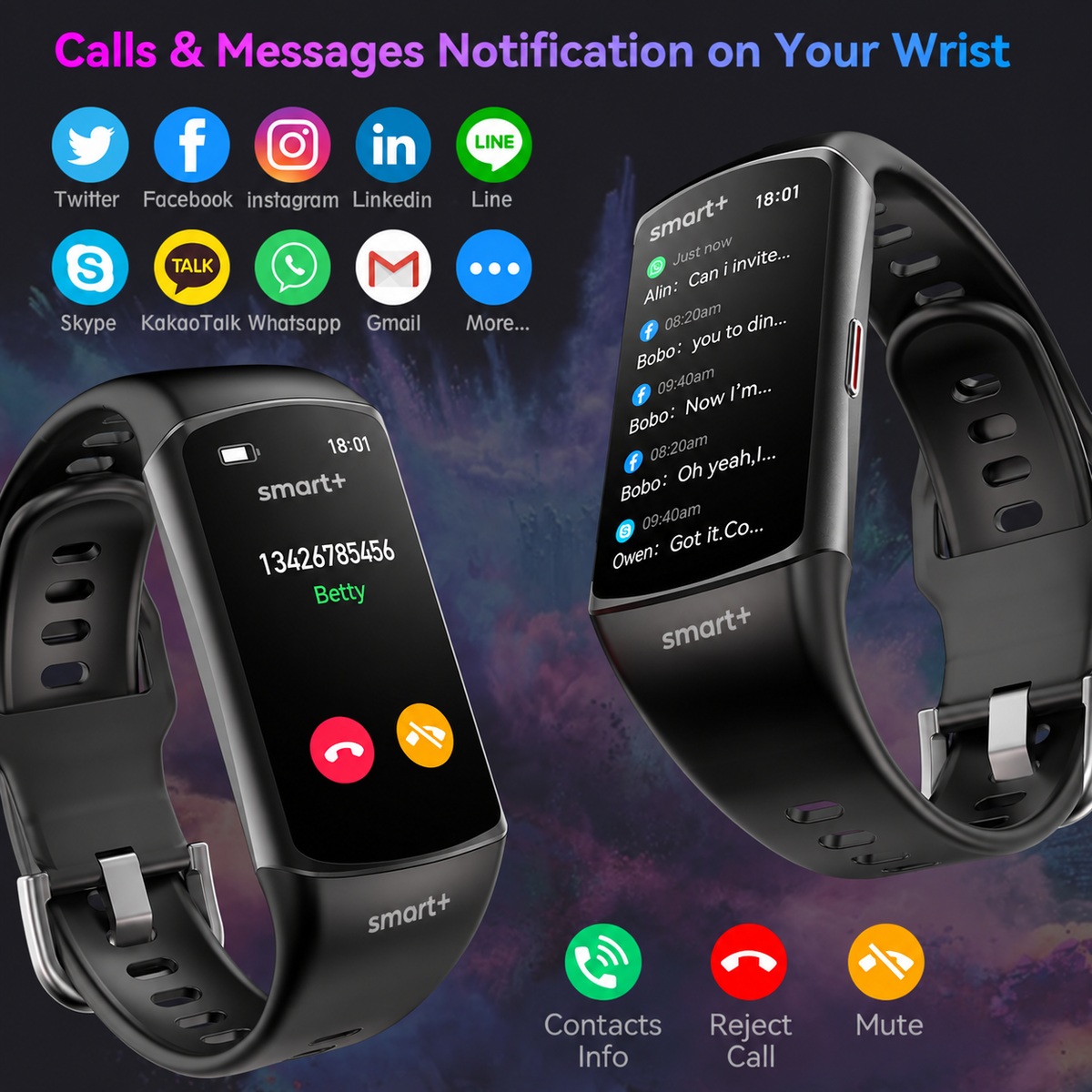Beelicious Smart+ Fitness Smart Watch with 24/7 Heart Rate & Wellness Tracking, Blood Oxygen, Sleep Monitor, 120+ Sports Modes, Activity Tracker, IP68 Waterproof for Android & iPhone, Women & Men