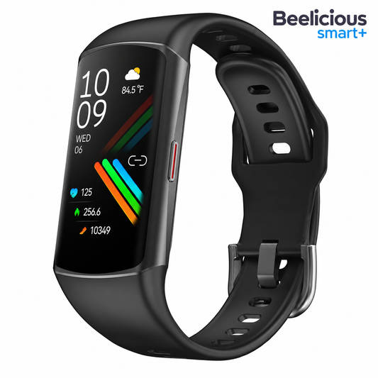 Beelicious Smart+ Fitness Smart Watch with 24/7 Heart Rate & Wellness Tracking, Blood Oxygen, Sleep Monitor, 120+ Sports Modes, Activity Tracker, IP68 Waterproof for Android & iPhone, Women & Men